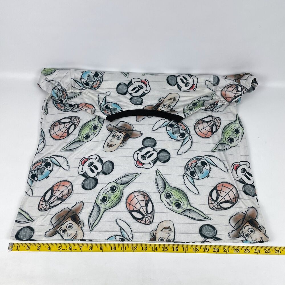 Disney 100 Character Mash Up 2pc PJ Set Women's XL Mickey Woody Grogu Stitch - Picture 9 of 15